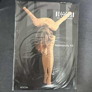 Wolford Individual 10 Den Pantyhose Tights‎ Style 11640 7355 “Down” Brown M NWT